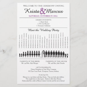 Simple Silhouettes Wedding Program Flyer-11