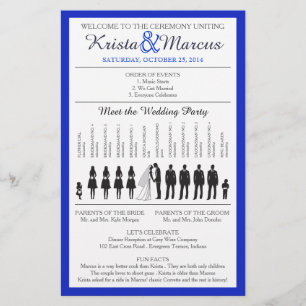 Simple Silhouettes Wedding Program Flyer-6