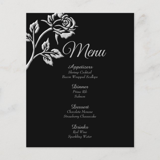 Simple Silver Rose (Front)