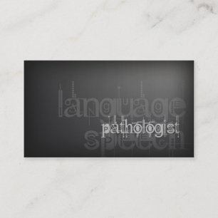 Simple Silver Speech-Language Pathologist Card