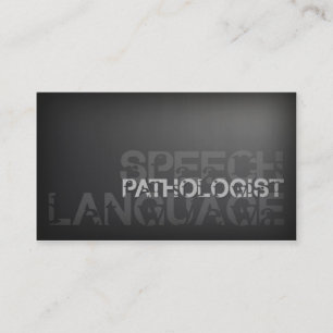 Simple Silver Speech-Language Pathologist Card
