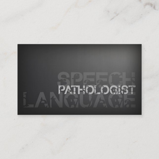 Simple Silver Speech-Language Pathologist Card (Front)
