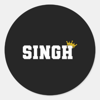 Simple Singh Indian Punjab Punjabi Sikh Classic Round Sticker