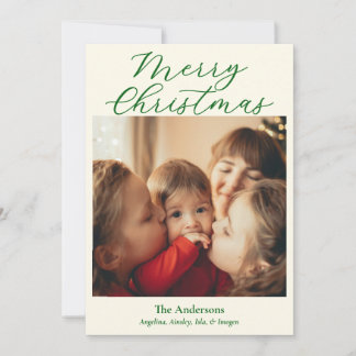 Simple Single Photo Holida Holiday Card