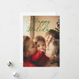 Simple Single Photo Holiday Card