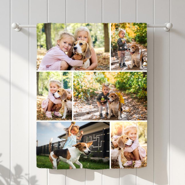 Simple Six-Photo Pet  Fleece Blanket (Creator Uploaded)