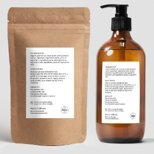 Simple Skincare Bottle Product Ingredients Label