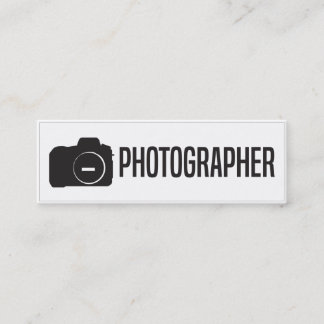 Simple Skinny Photographer Business Card