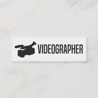 Simple Skinny Videographer Business Card