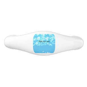Simple sky blue glitt sparkle stars add your text ceramic drawer pull