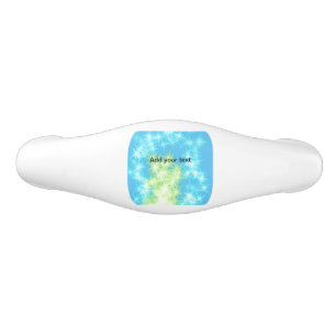 Simple sky blue glitt sparkle stars add your text  ceramic drawer pull