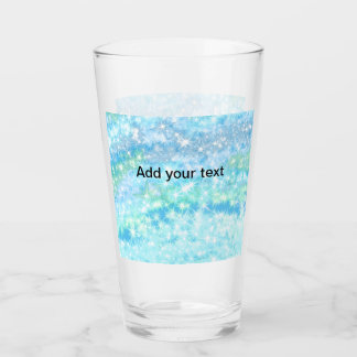 Simple sky blue glitt sparkle stars add your text  glass