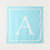 Simple Sky Blue Monogram