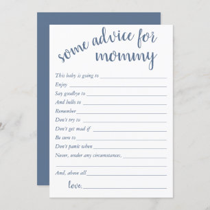 Simple Slate Advice   Dusty Blue Keepsake Card