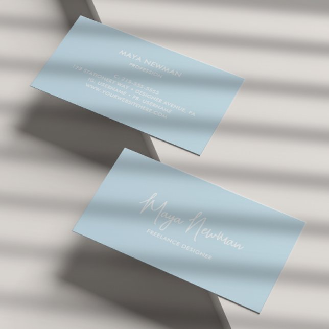 SIMPLE SLATE GRAY SIGNATURE NAME PROFESSIONAL BUSINESS CARD (Creator Uploaded)