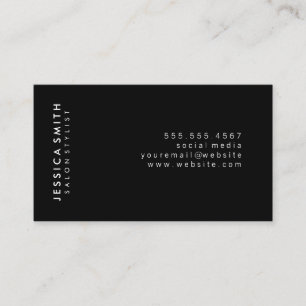 Simple Sleek Black Business Card