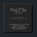 Simple & Sleek Modern Black Wedding Save the Date Magnet<br><div class="desc">Simple & Sleek Black Modern Font Script Names Save the Date Magnet.  Wedding.</div>