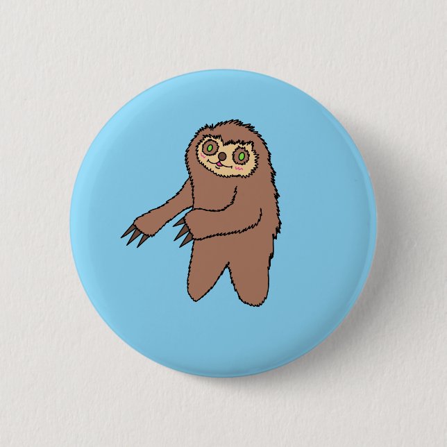 Simple Sloth Button (Front)
