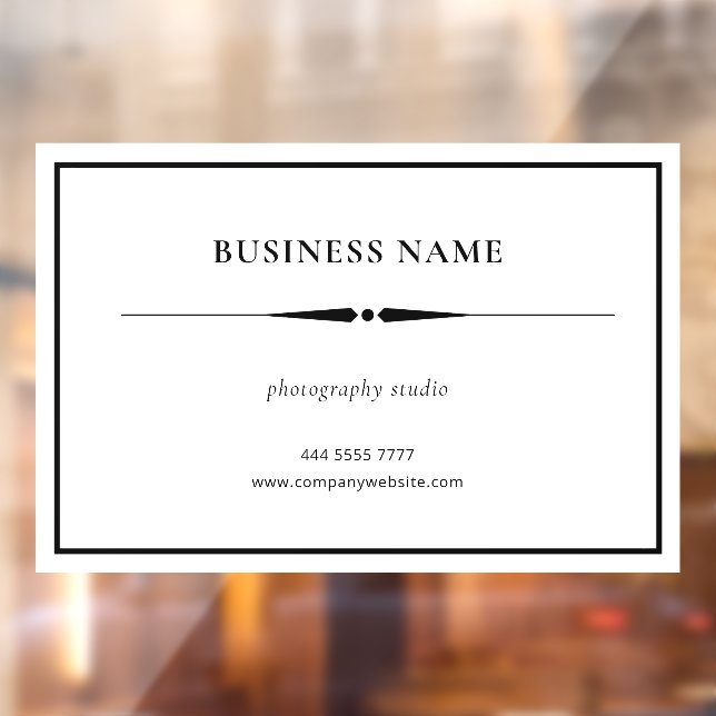Simple Small Business Name Black Frame on White  (Sheet 2)