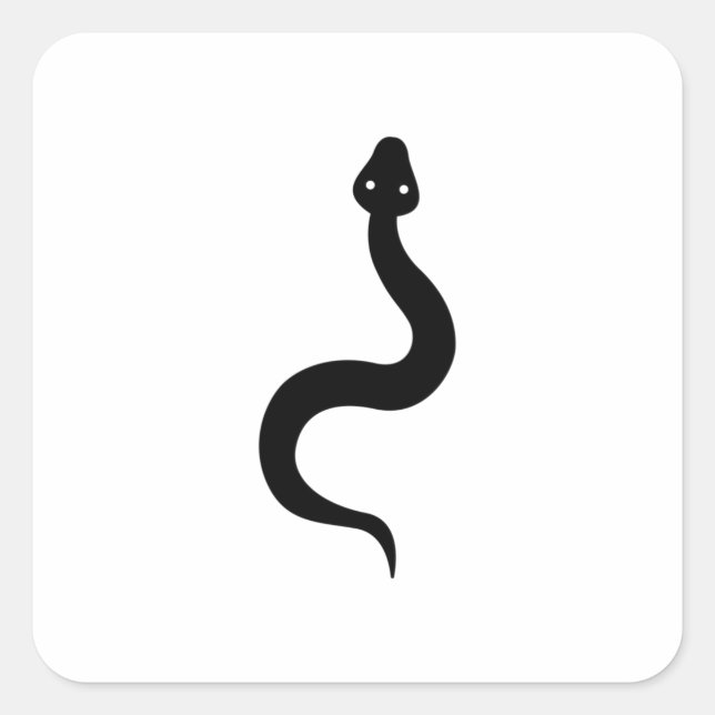 Simple Snake Square Sticker (Front)