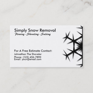 Simple Snow Shoveling, Ploughing, Removal Card