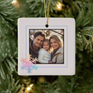 Simple Snowflake Ceramic Ornament