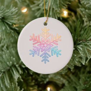 Simple Snowflake Ceramic Ornament