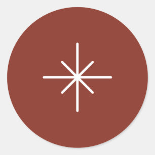 Simple Snowflake Christmas Classic Round Sticker