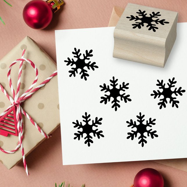 Simple Snowflake Christmas Holiday  Rubber Stamp (Creator Uploaded)