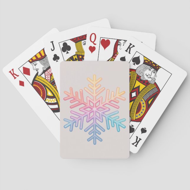 Simple Snowflake Playing Cards (Back)