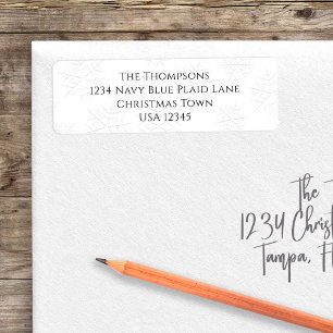 Simple Snowflake Return Address Custom Label