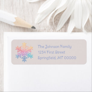 Simple Snowflake Return Address Label