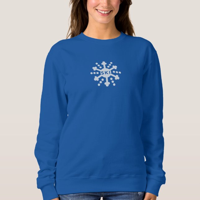 Simple Snowflake Ski Sweatshirt (Front)
