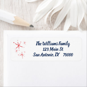 Simple Snowflakes Return Address Return Address Label