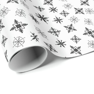 Simple Snowflakes Xmas Wrapping Paper