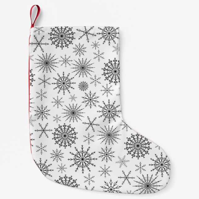Simple Snowstorm Small Christmas Stocking (Front)