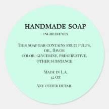 simple soap small business ingredient product labe