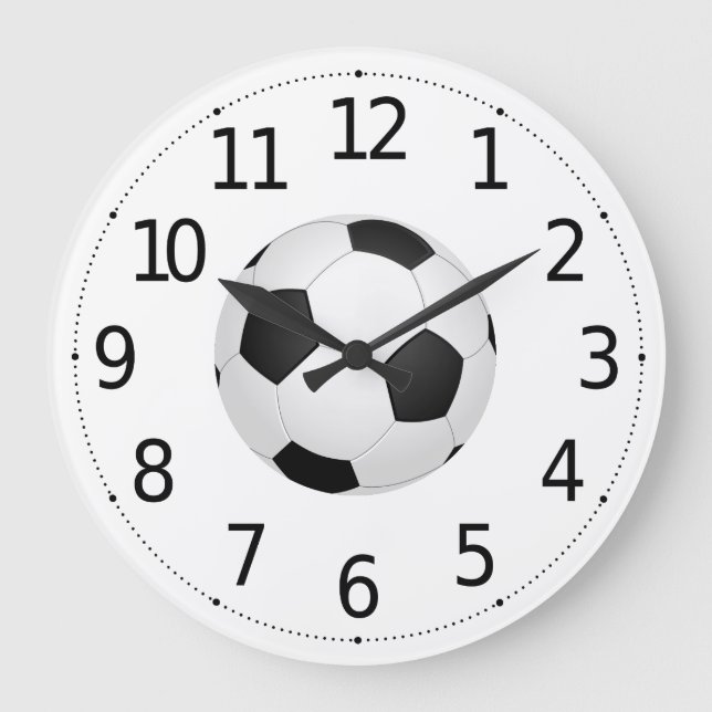 Simple Soccer Ball Sports | Wall Clock (Front)