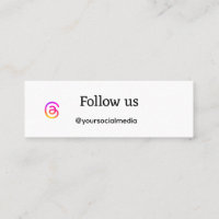 simple social media follow us add QR Business Card
