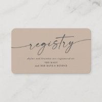 Simple Solid Beige Colour Wedding Registry