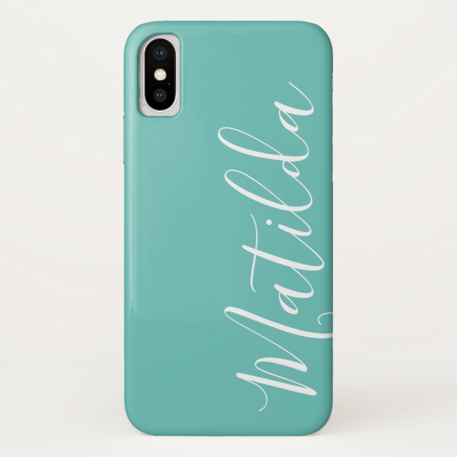 Simple Solid color Plain Personalized Name Case-Mate iPhone Case (Back)
