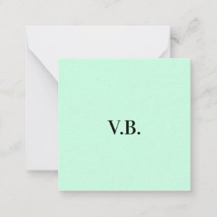 Simple solid colour add name text momonog card