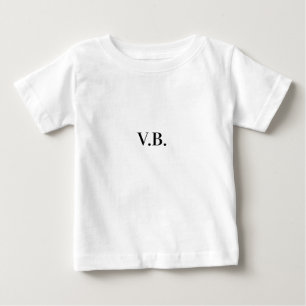 Simple solid colour add name text monogram  baby T-Shirt