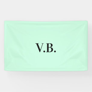 Simple solid colour add name text monogram  banner