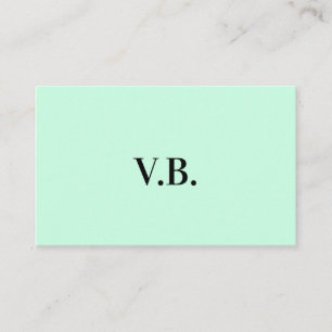 Simple solid colour add name text monogram business card