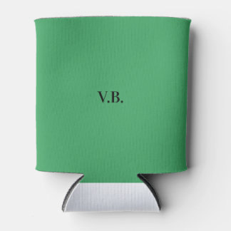 Simple solid colour add name text monogram  can cooler