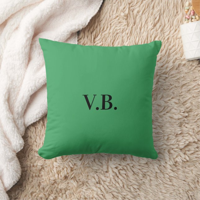 Simple solid colour add name text monogram  cushion (Blanket)