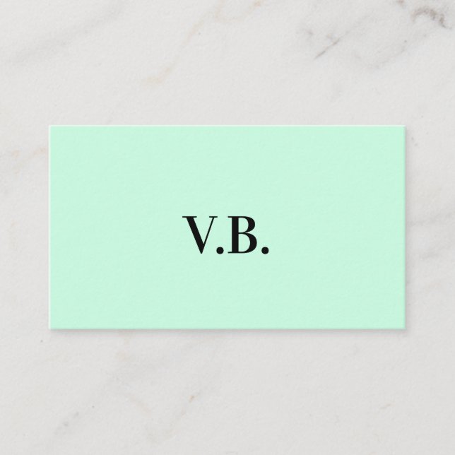 Simple solid colour add name text monogram enclosure card (Front)