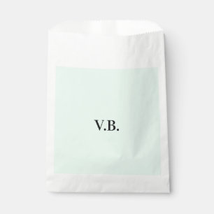 Simple solid colour add name text monogram favour bag