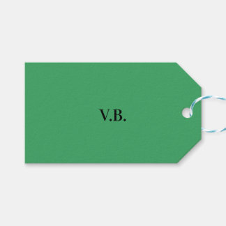 Simple solid colour add name text monogram  gift tags